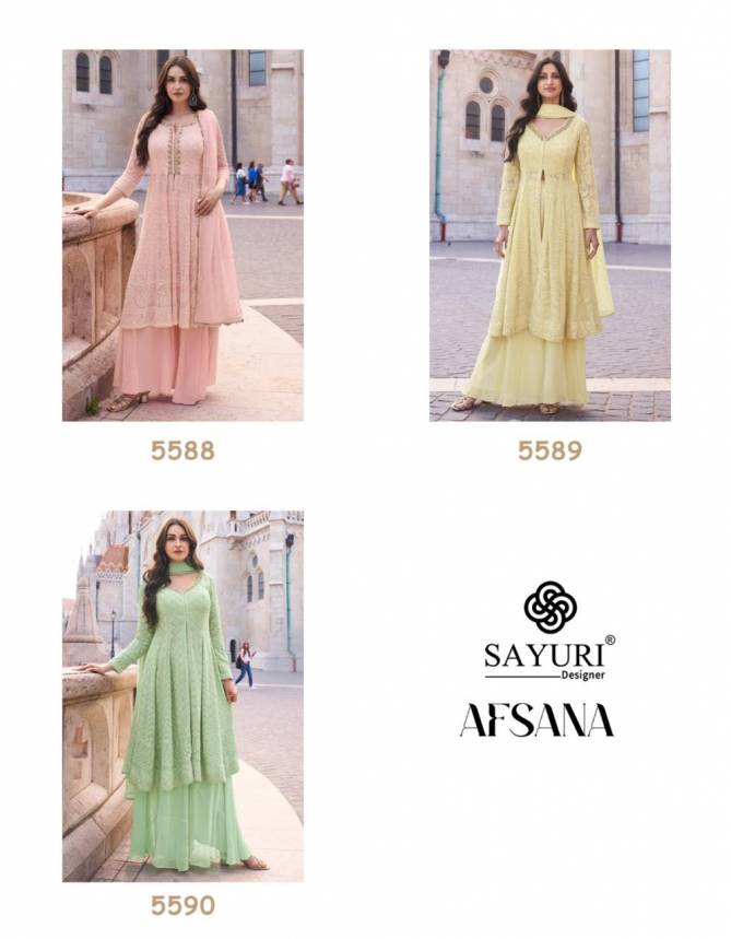 Afsana By Sayuri Designer Georgette Readymade Suits Orders In India